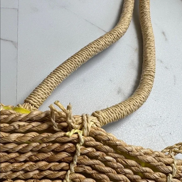 ROXY Straw Tote Bag Beachy Resortwear Retro Surf Travel - Picture 7 of 9